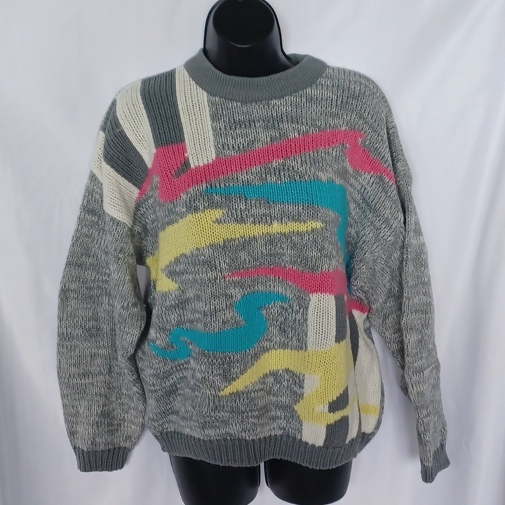 Vintage Exclusive Imports 80s Retro Chunky Sweater size 42 (L)